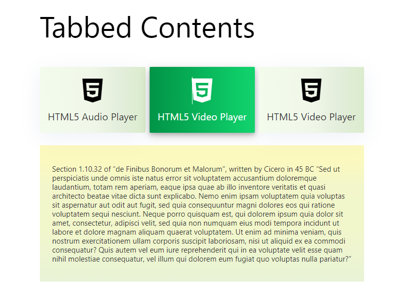Tabbed Content 1