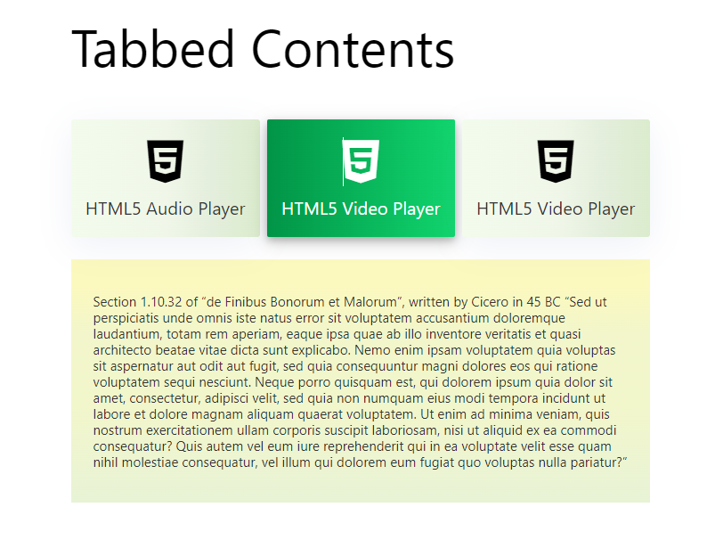 Tabbed Contents Block