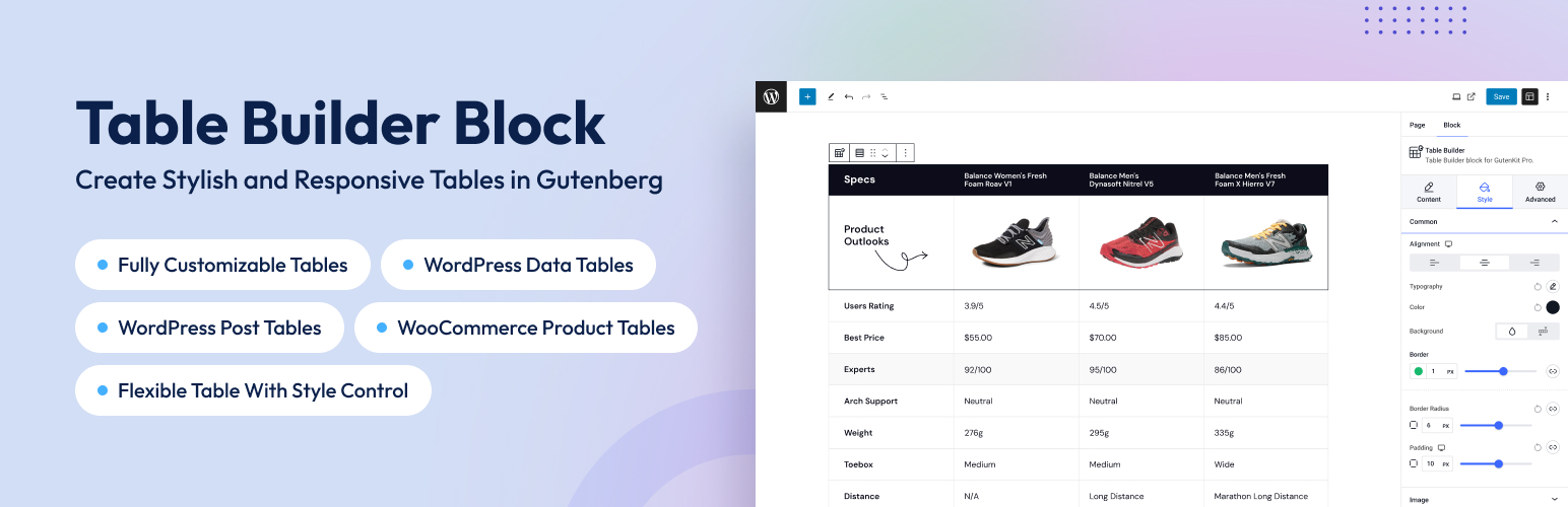 WordPress 外掛 TableKit: Native Table Builder for WordPress Data Tables | Post Tables | Products Tables 的封面圖片