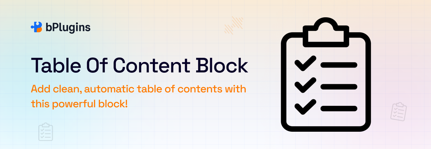 Table Of Content Block – Auto-Generate Clickable Table of Contents
