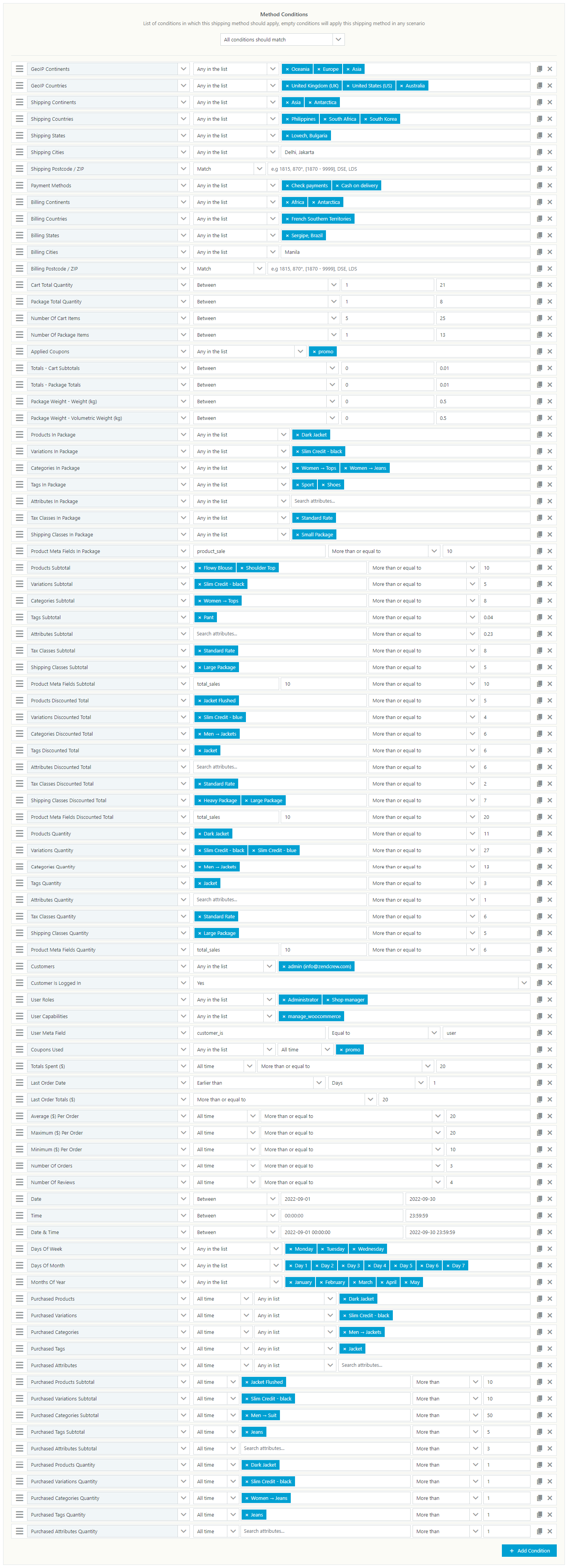 WooCommerce Table Rate Shipping 12