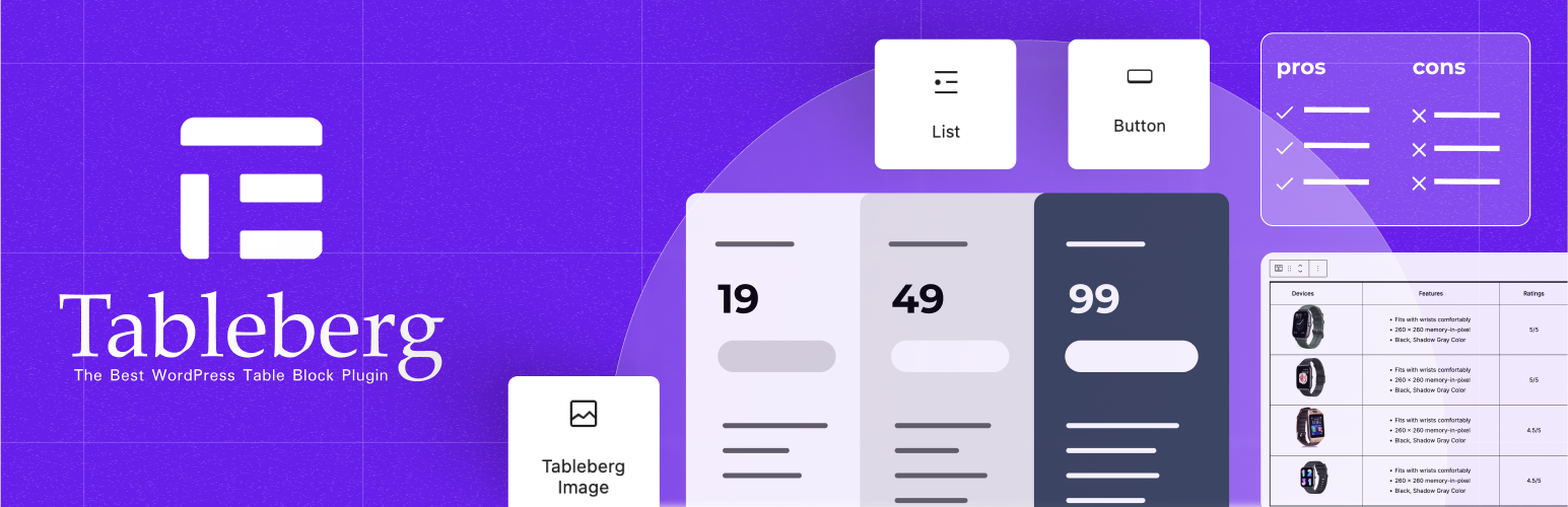 Table Block by Tableberg – Best WordPress Table Plugin