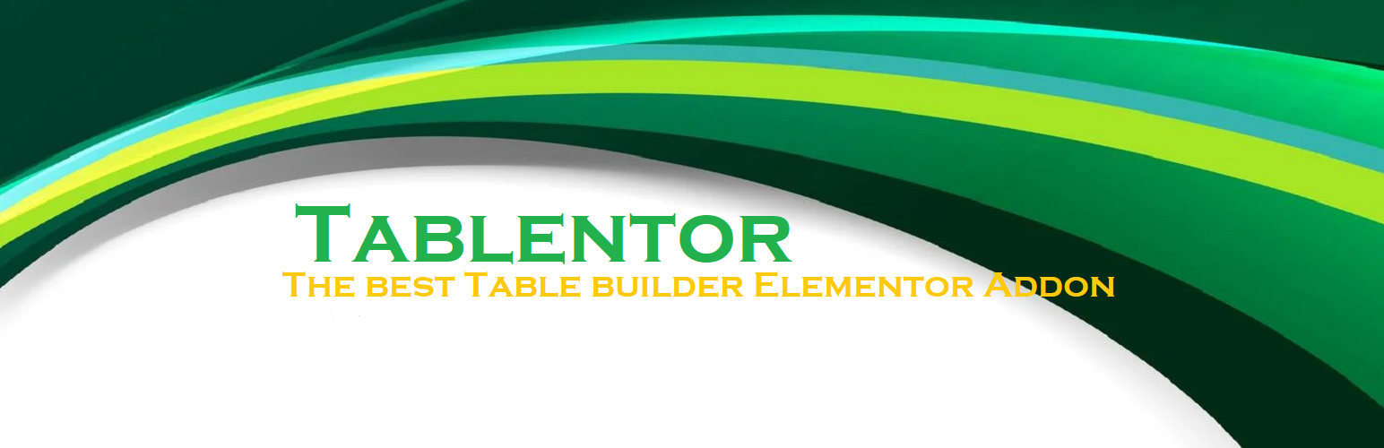WordPress 外掛 Tablentor – The Best Table Builder Elementor Addon 的封面圖片。