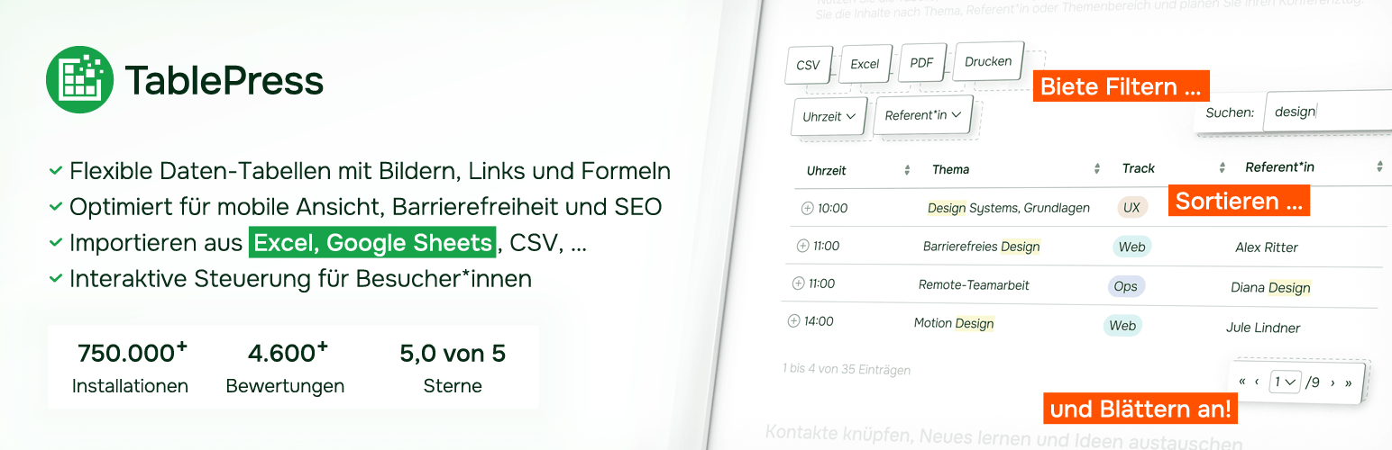 TablePress – Tabellen in WordPress leicht gemacht