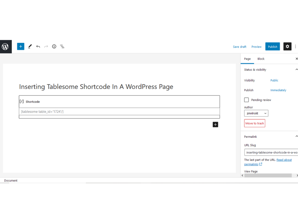 Customizing table display with shortcode builder