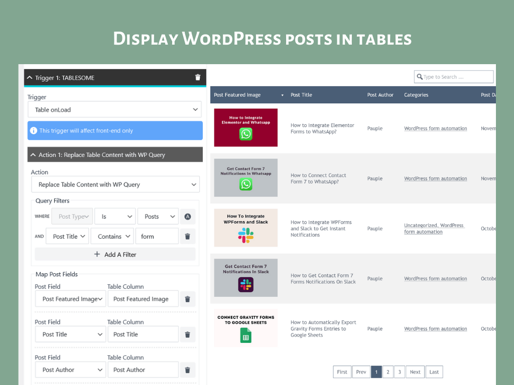 Customize Display Options &amp; Layouts for each table