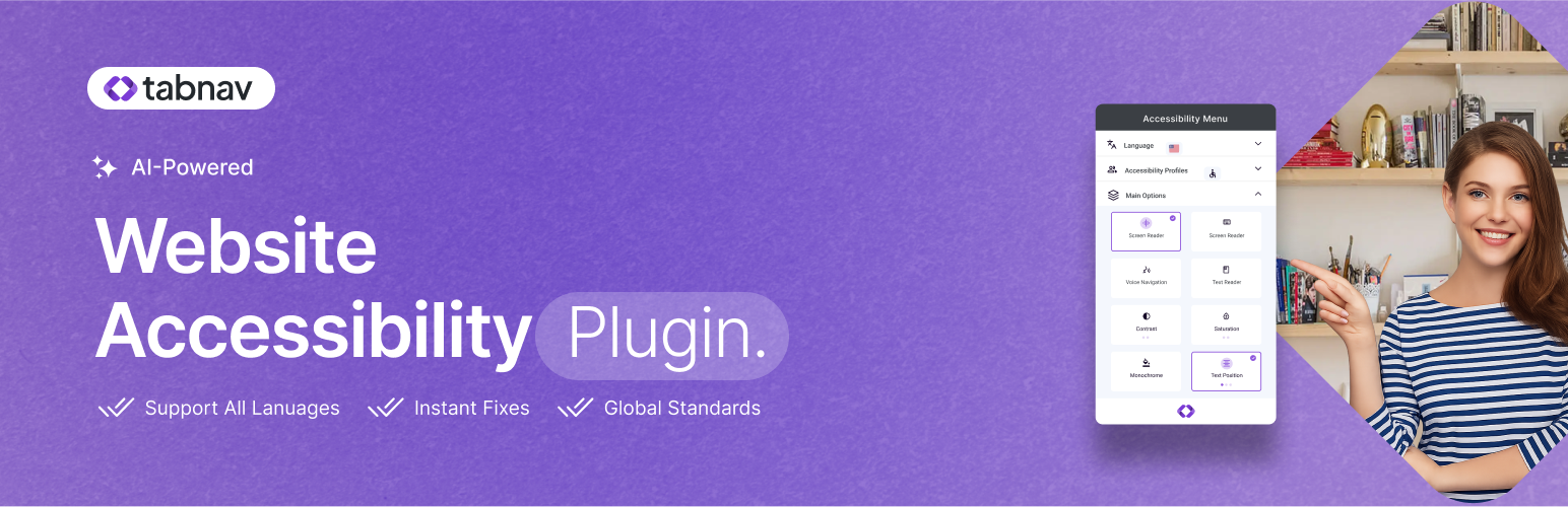 Web accessibility widget by tabnav