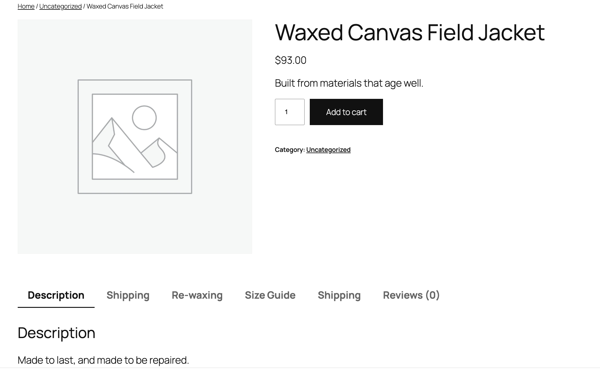 Custom tabs on the product page.