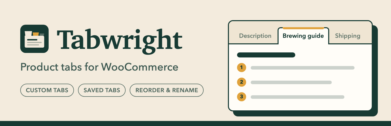 Tabwright – Product Tabs for WooCommerce
