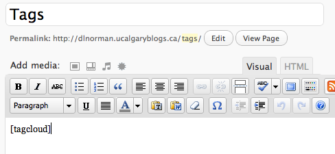 adding the shortcode to a page