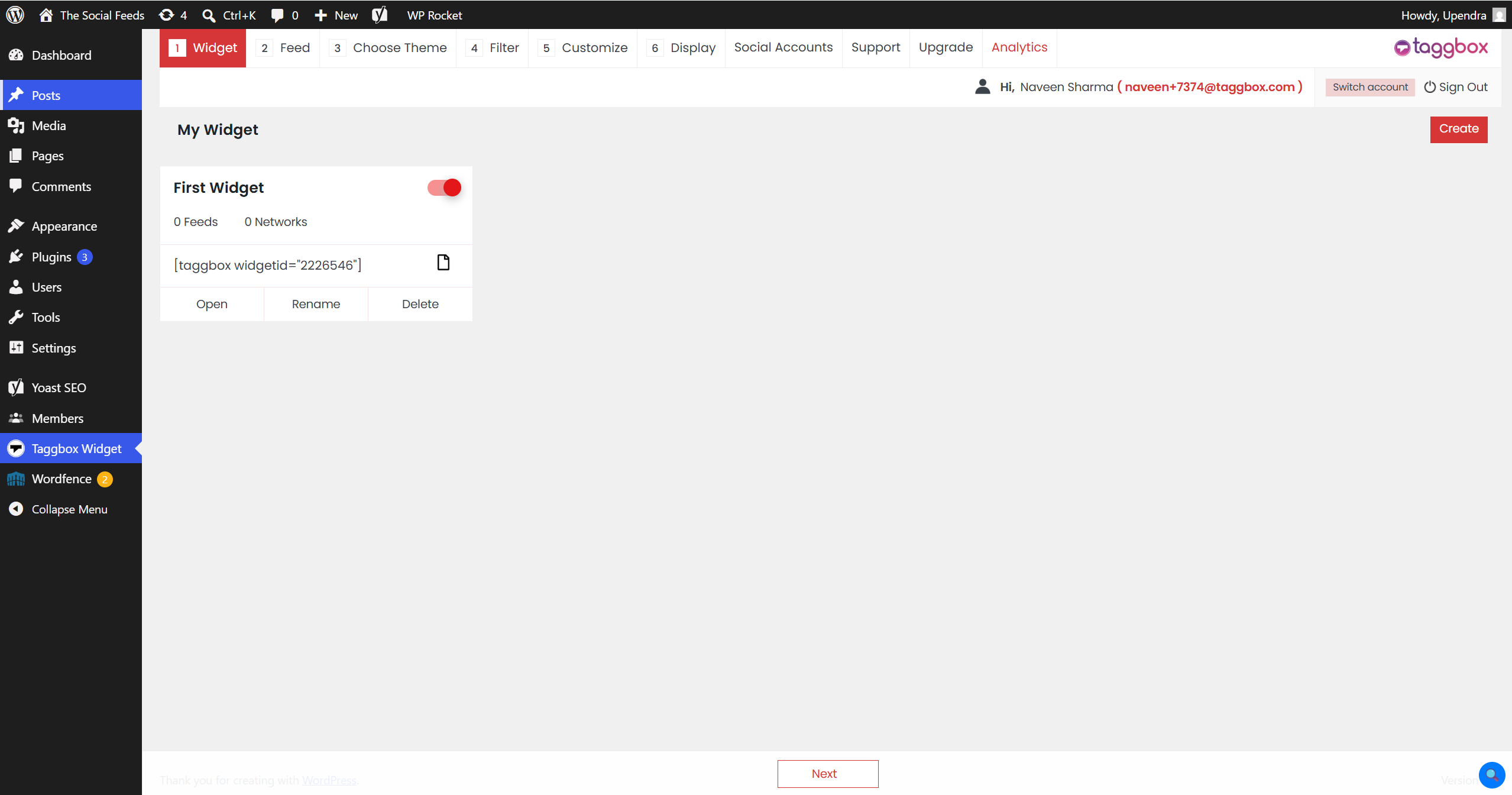 Create a widget from any social or review source.
