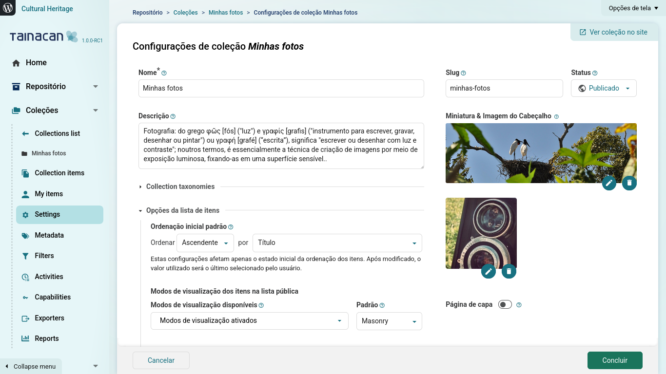 Set up your collection