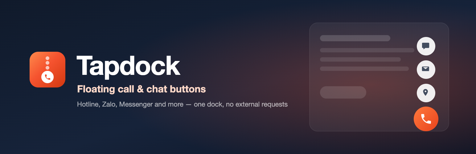 Tapdock – Floating Call & Chat Buttons