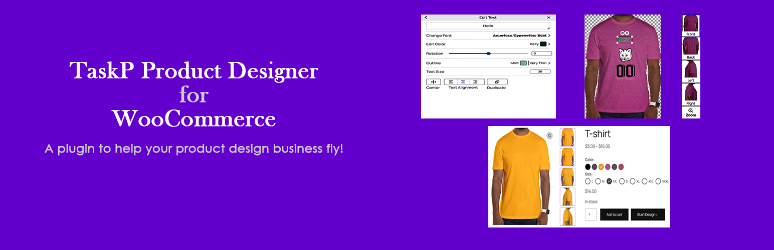 WordPress 外掛 TaskP Product Designer 的封面圖片