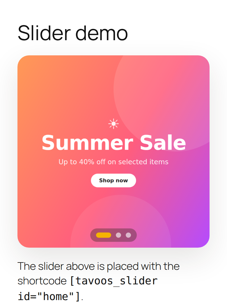 The slider on a phone with its mobile image.