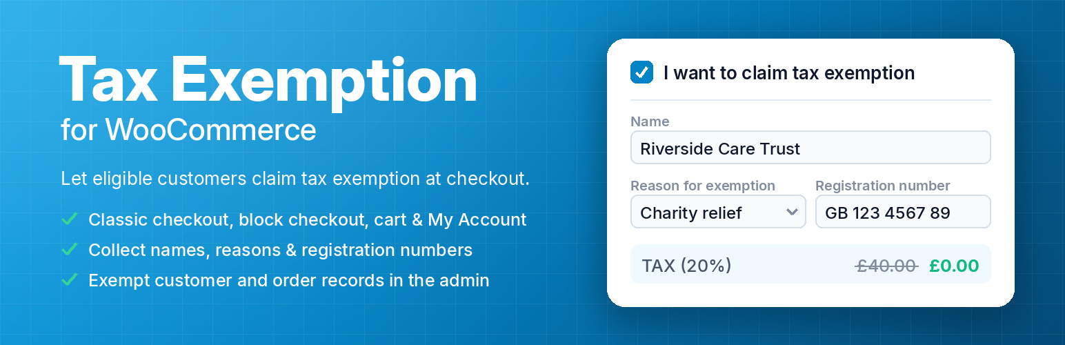 Tax Exemption for WooCommerce