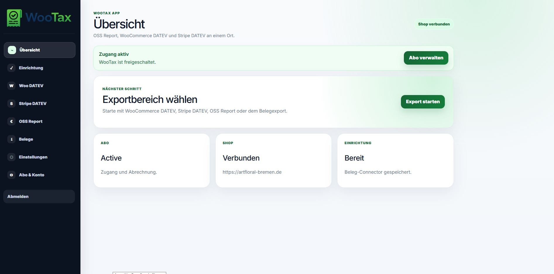 Connector dashboard