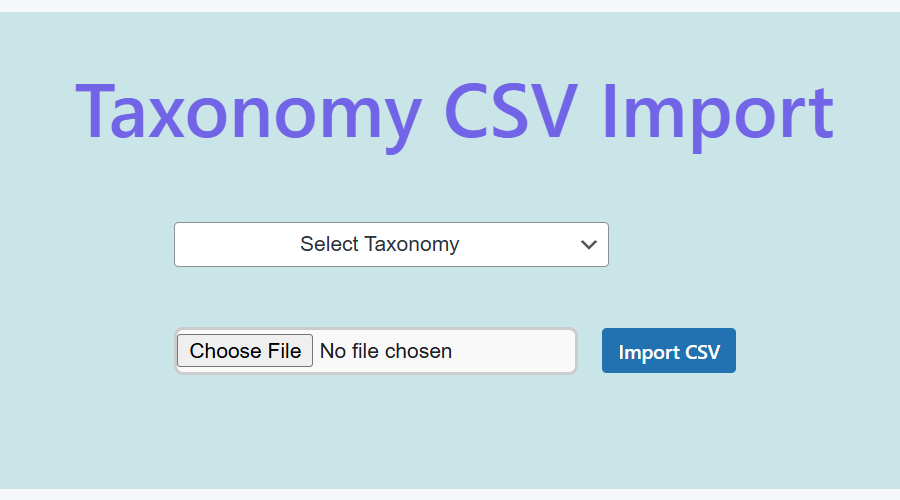 Taxonomy CSV Import Export - Screenshot 2