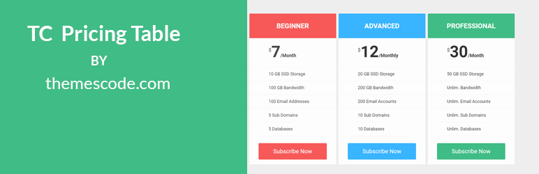 Pricing Table