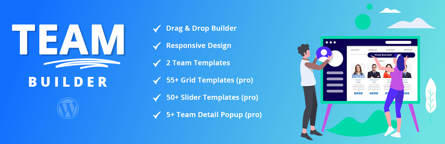 Team Builder – Team Member Showcase With Grid and slider, Compatible With Elementor, Gutenberg