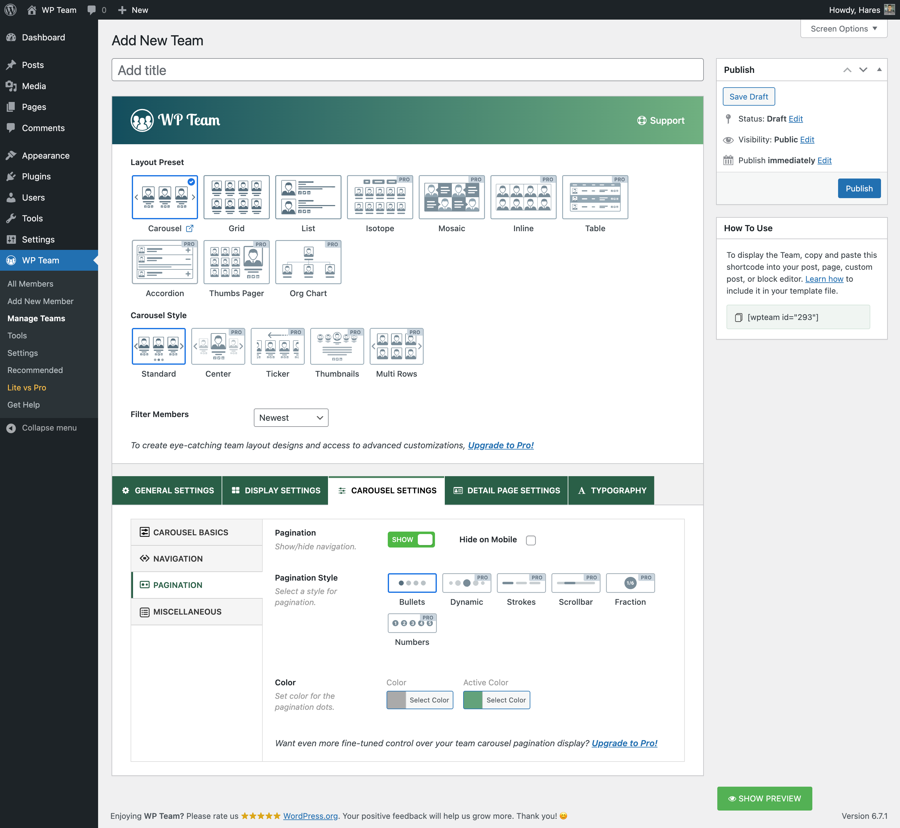 Pagination