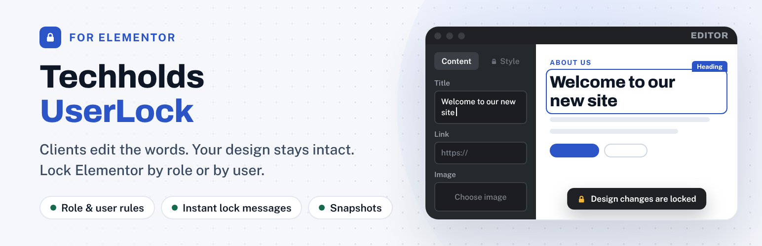 WordPress 外掛 Techholds UserLock for Elementor 的封面圖片