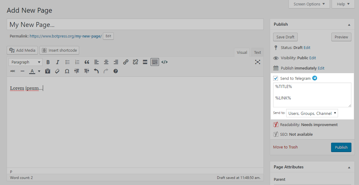 Native Gutenberg support