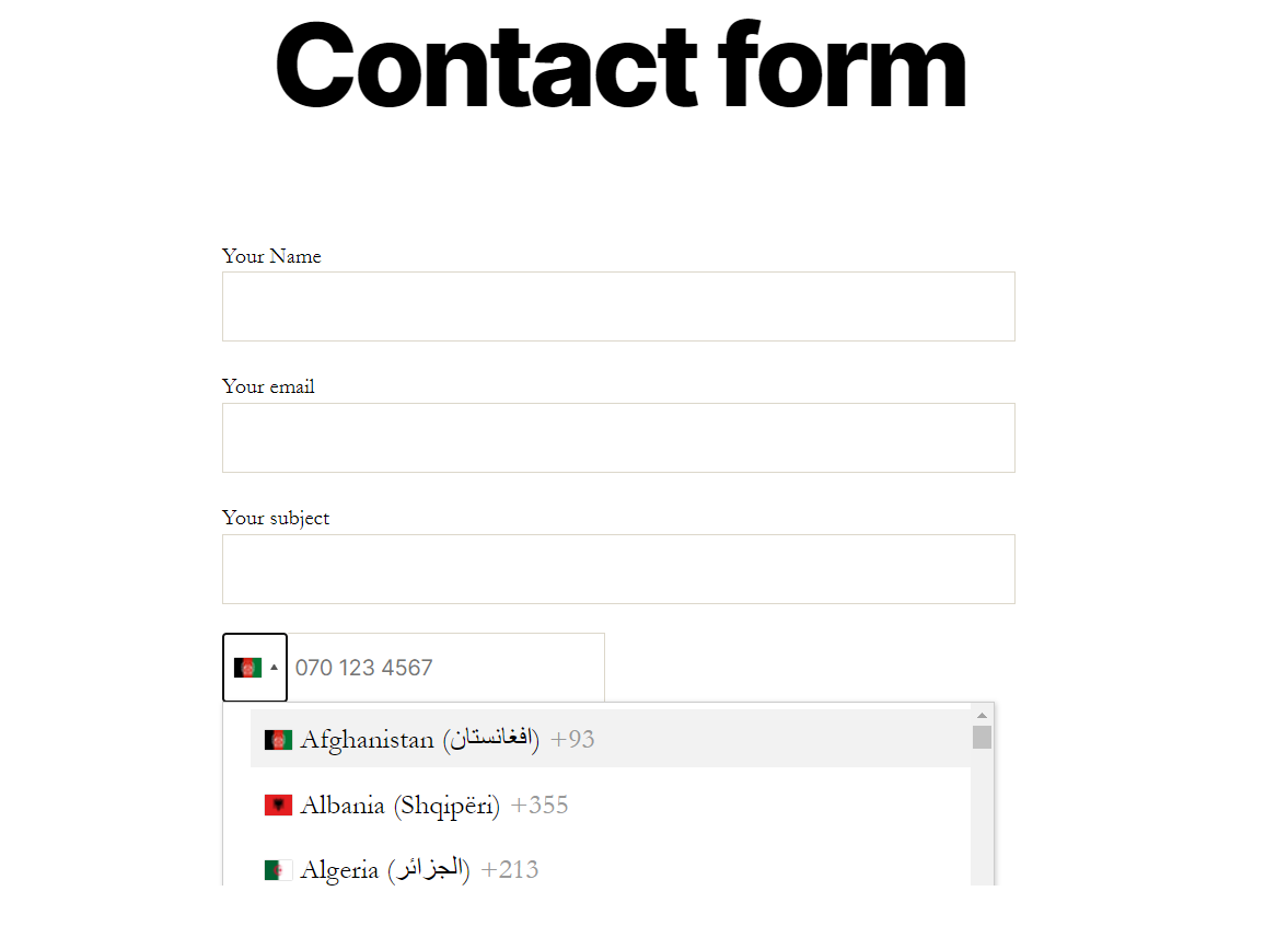 Telephone Input For Contact Form 7 – WordPress plugin | WordPress.org