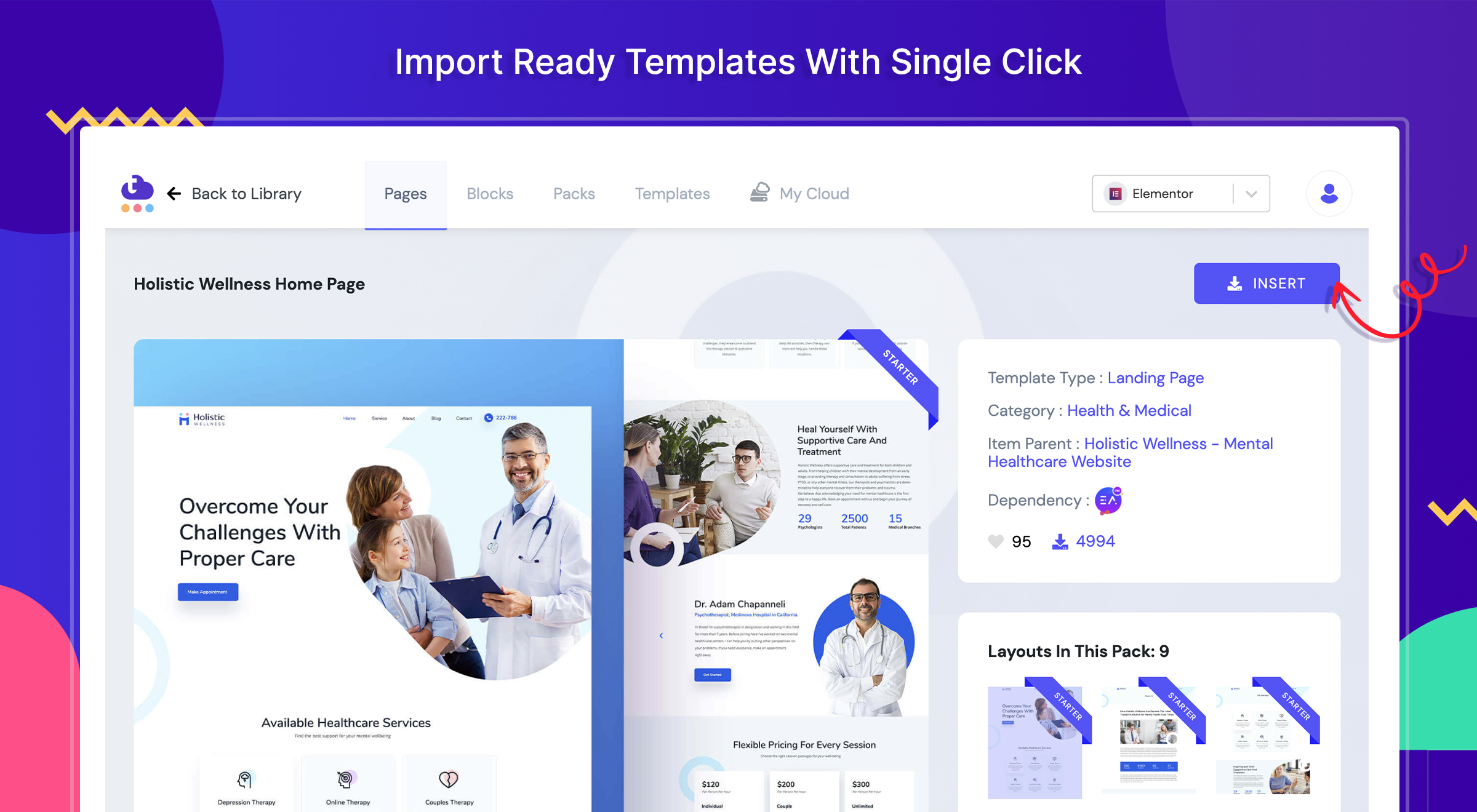 Importing Templately Template