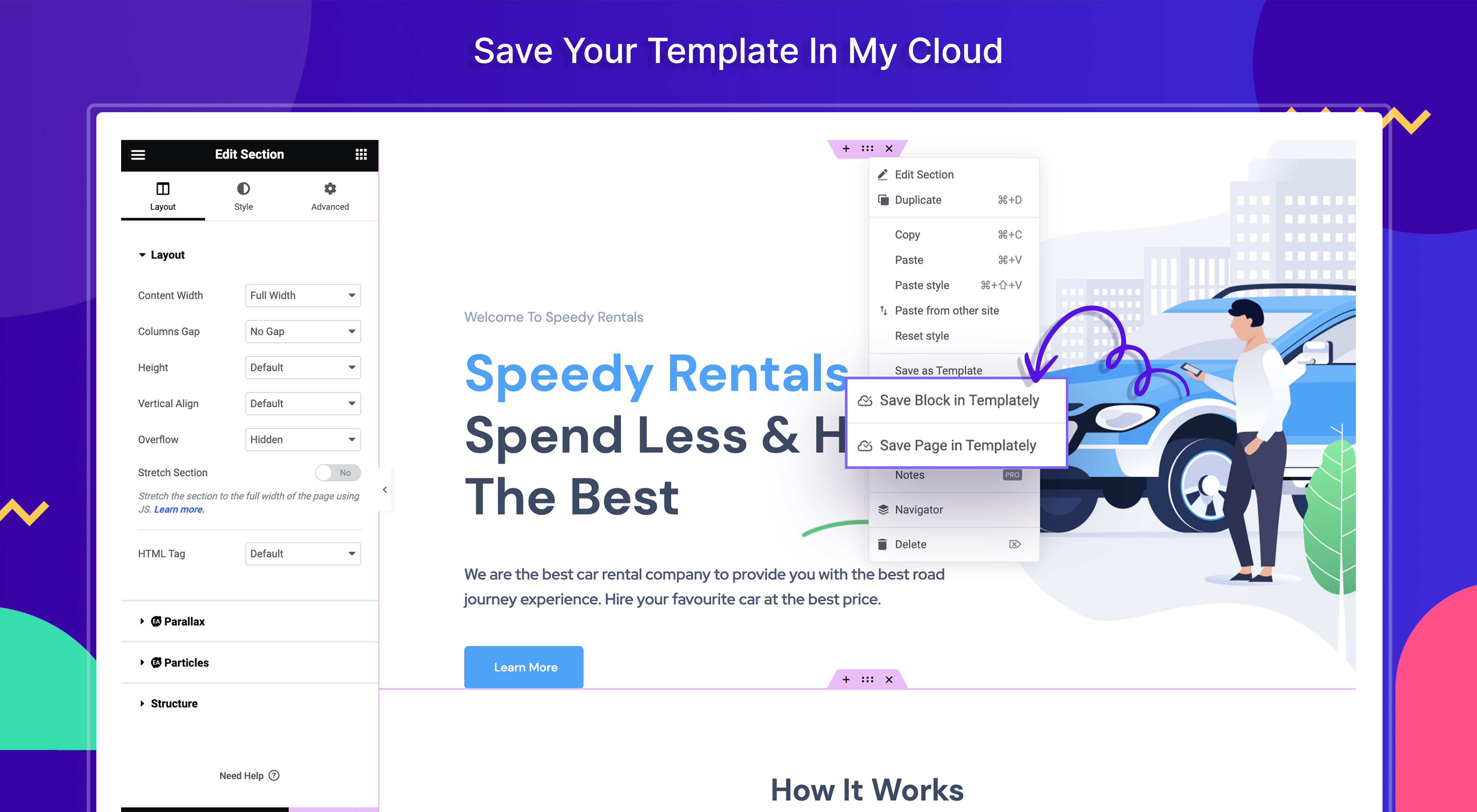 Saving Templates in Cloud