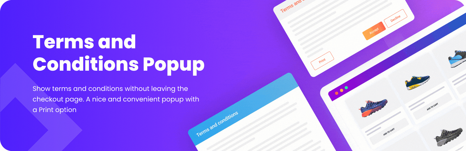 Product image for Terms and Conditions Popup for WooCommerce.