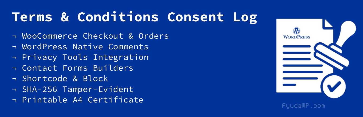 Terms & Conditions Consent Log