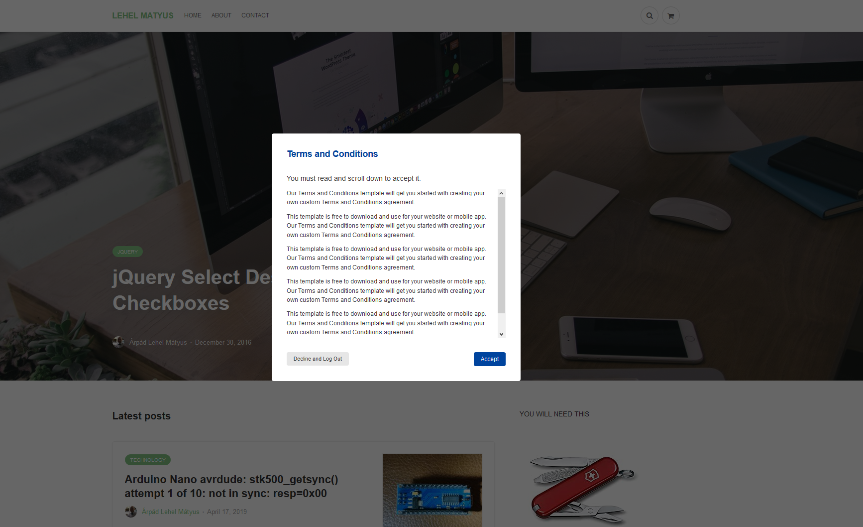 Popup display