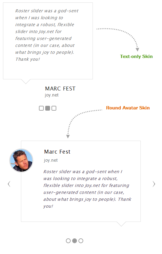Testimonial Slider Skins