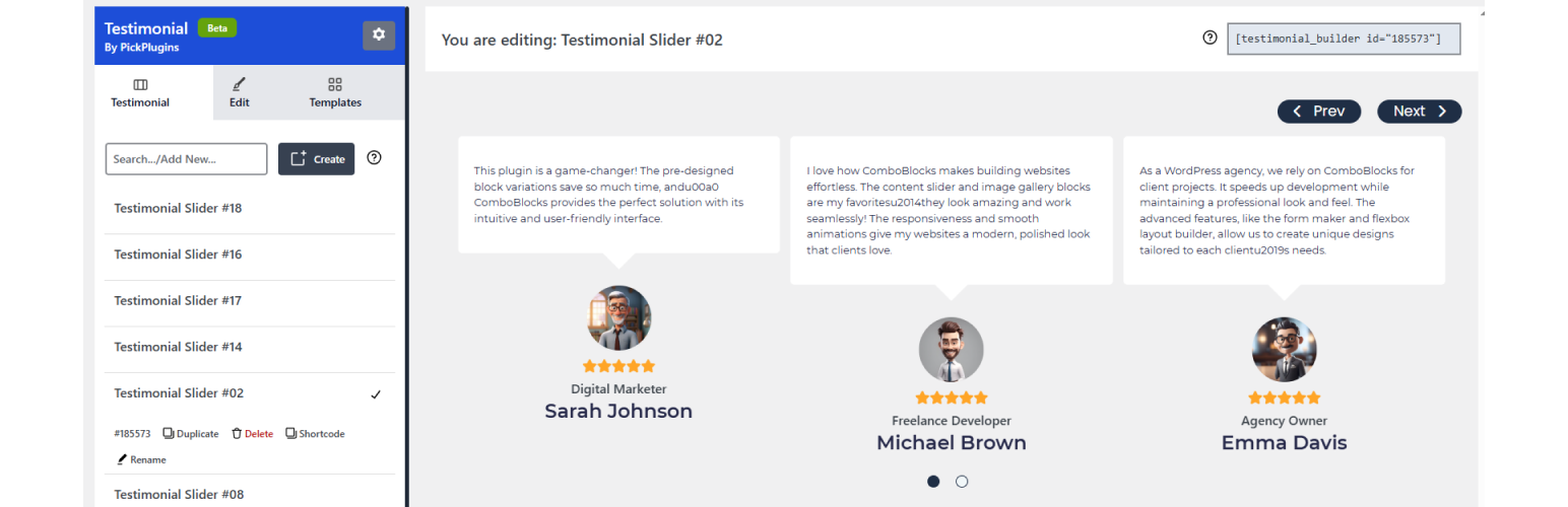 WordPress 外掛 Testimonial – Testimonial Slider, Reviews Slider, Testimonial By AI 的封面圖片。