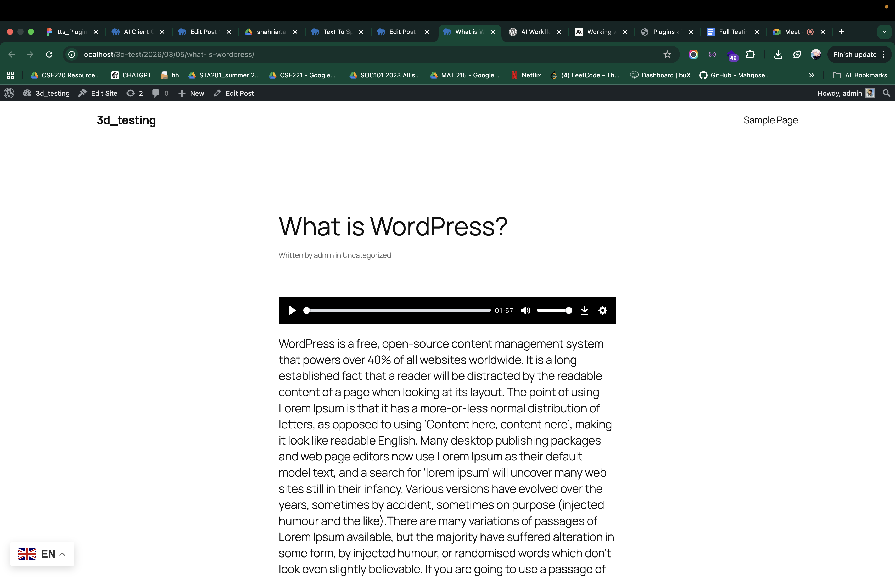 AtlasVoice TTS Pro modern audio player with progress bar and download.