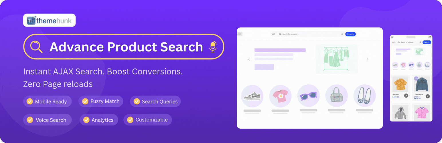 Advance Product Search- Voice & Ajax Search for WooCommerce