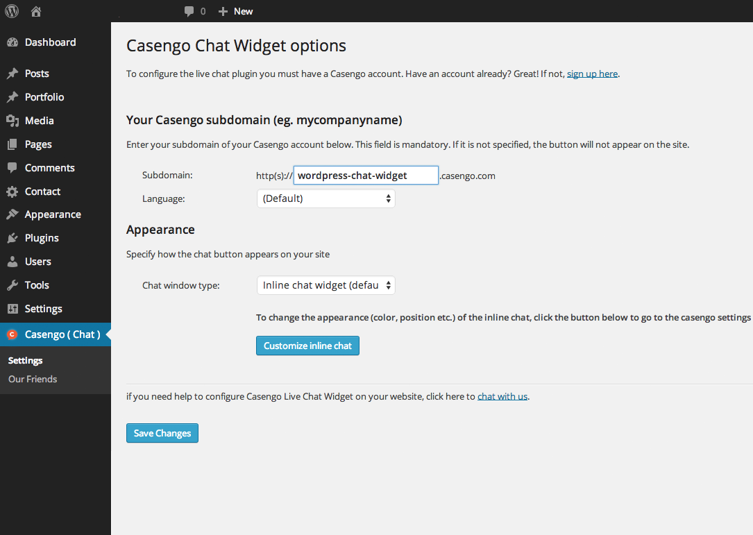 Casengo Live Chat Support