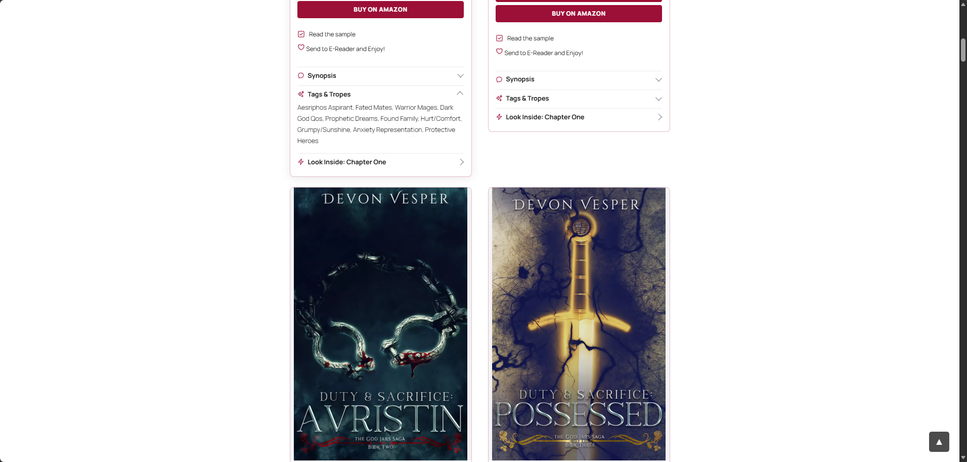 Display optional Tags & Tropes to help readers quickly identify themes and story elements.