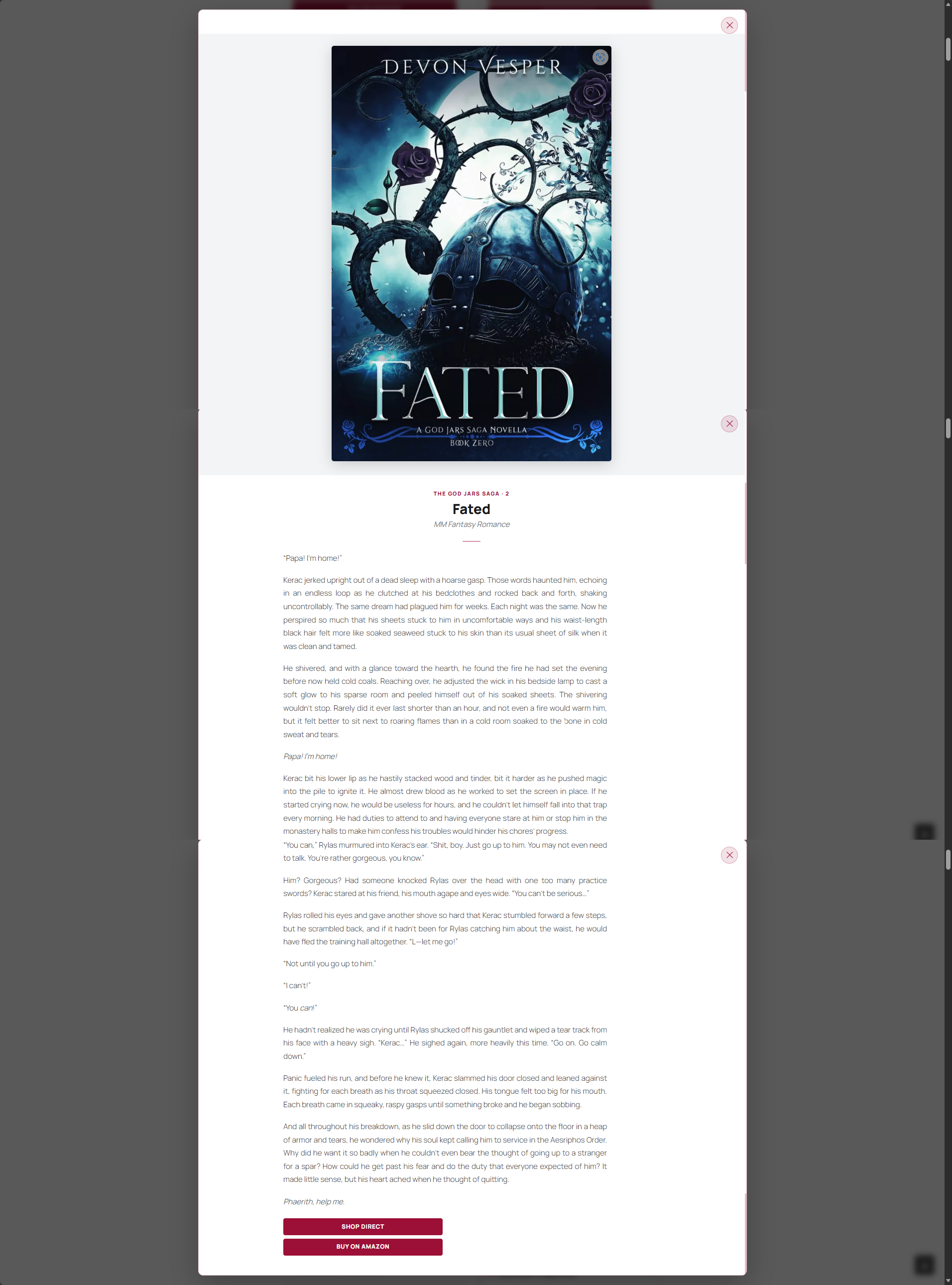 The Look Inside feature opens a distraction-free reading preview in a popup.