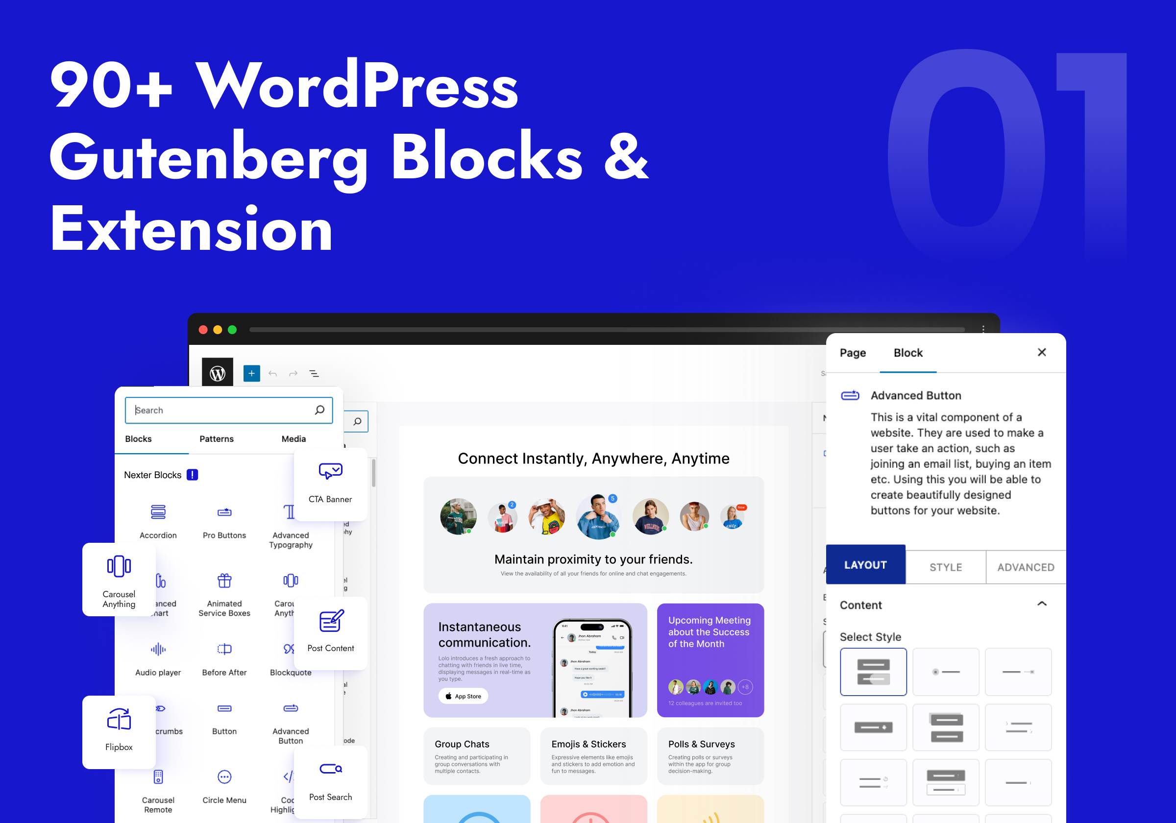 All-in-One WordPress 90+ WordPress Blocks Collections