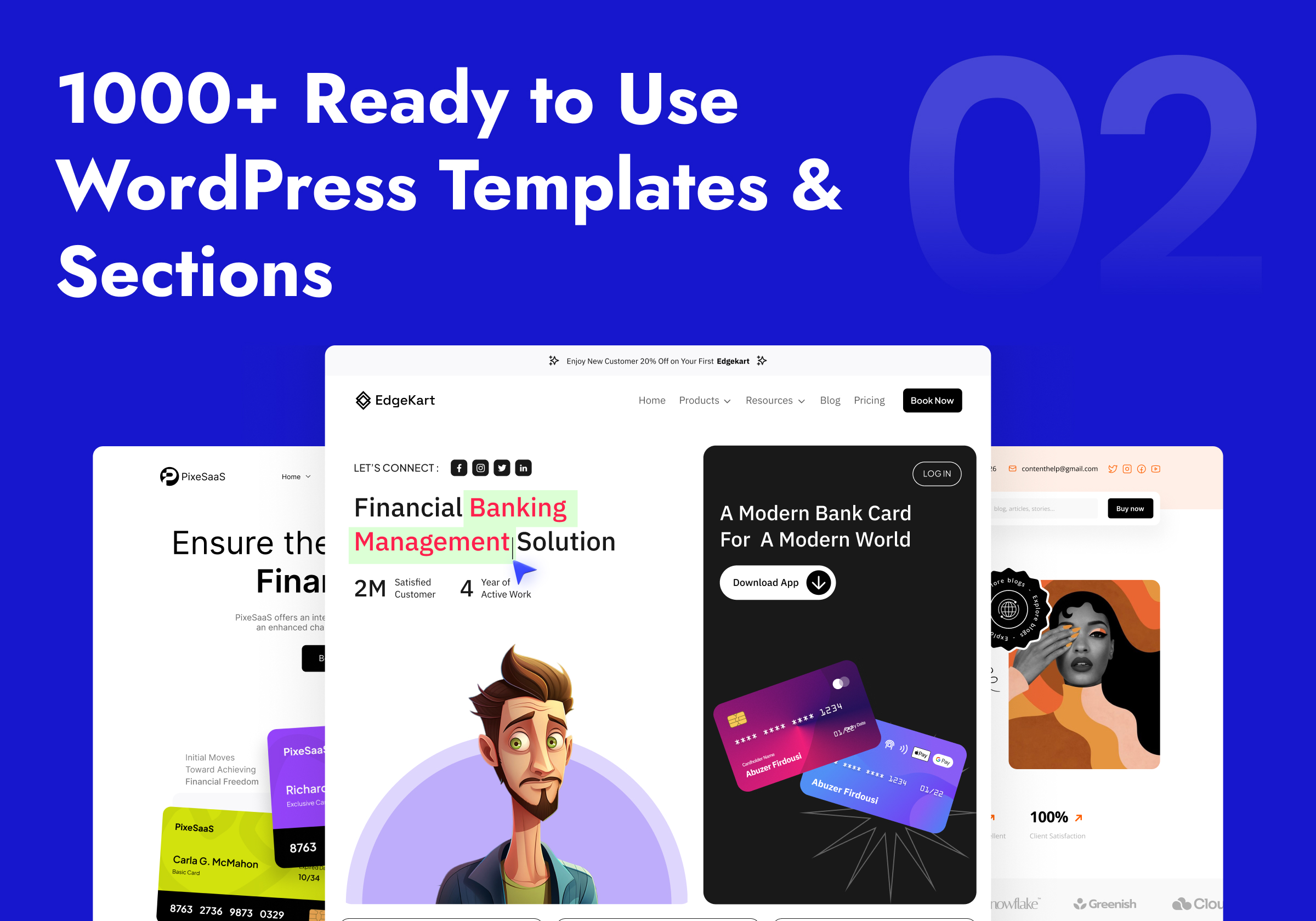 1000+ Ready to Use WordPress Templates & Sections