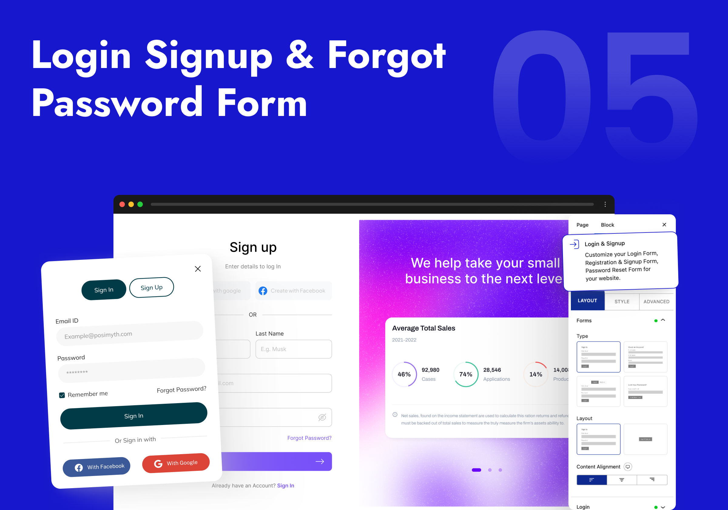 Login Form, Register Form & Forgot Password Form Maker