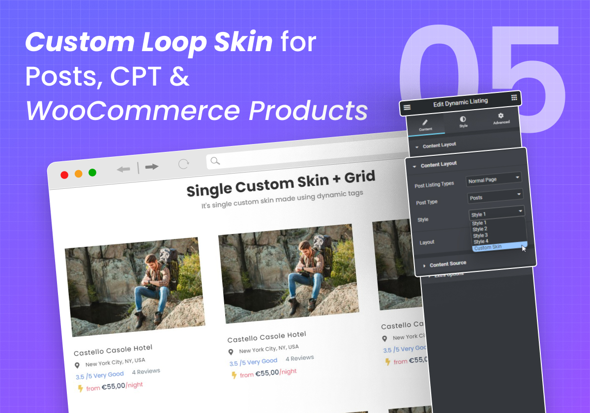 Custom Loop Skin for Posts, CPT & WooCommerce Products