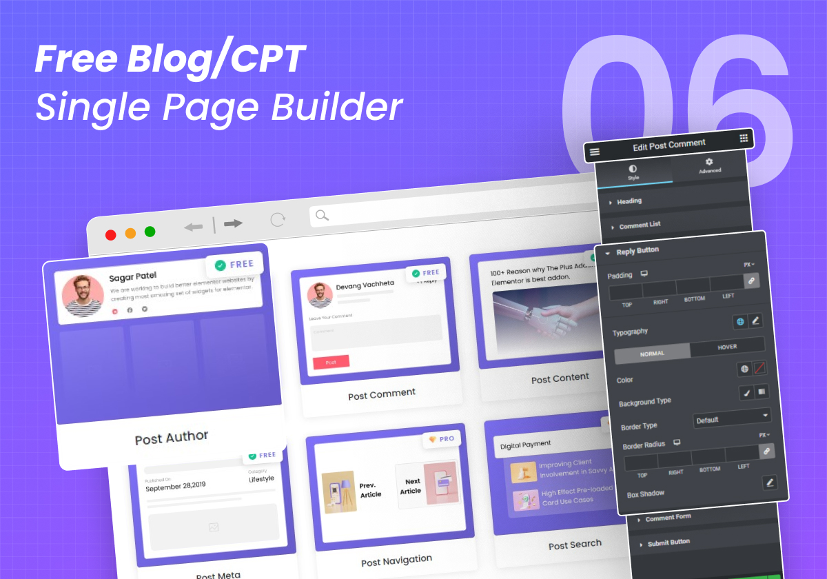 Free Blog/CPT Single Page Builder