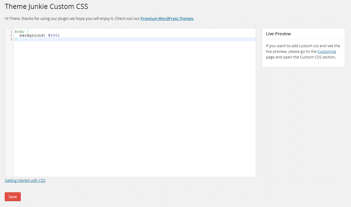 TJ Custom CSS