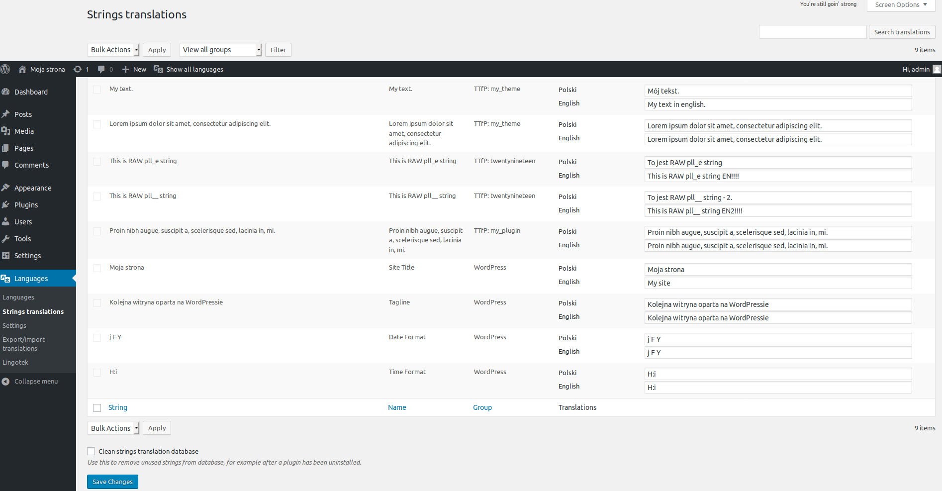 Theme and plugin translation for Polylang (TTfP)