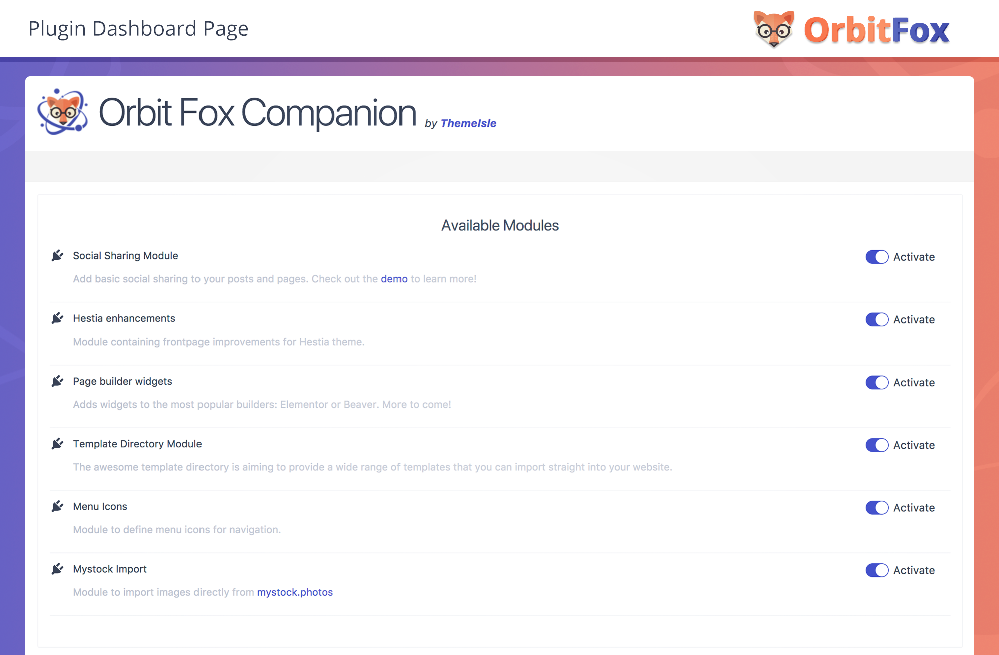 Orbit Fox by ThemeIsle