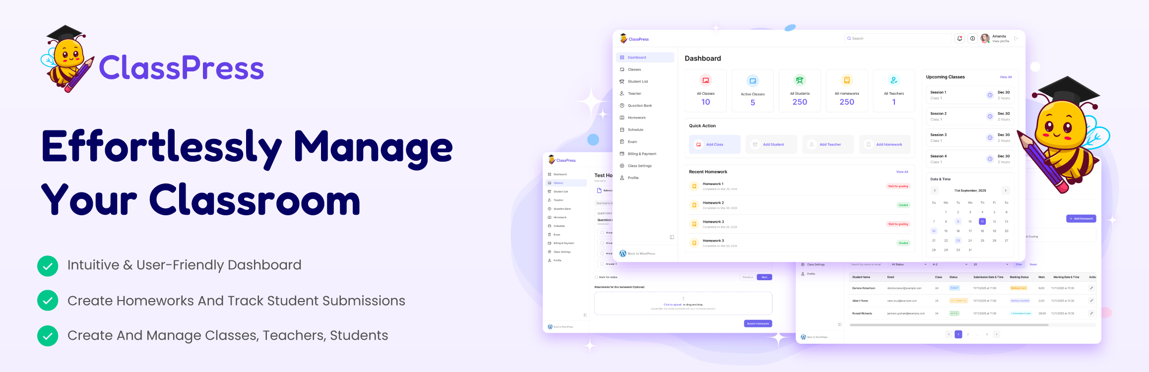 WordPress 外掛 ClassPress – Classroom & School Management Plugin for WordPress 的封面圖片