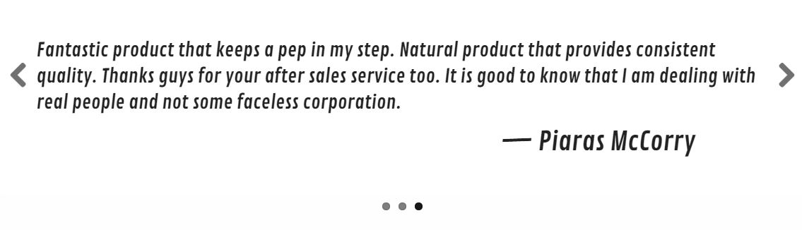 A standard implementation of the Think Up Testimonials plugin with 3 testimonials. Font styles are created by the theme.